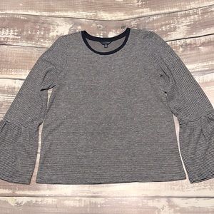 Lucky Brand Size: M Color: Navy and Grey Stripes